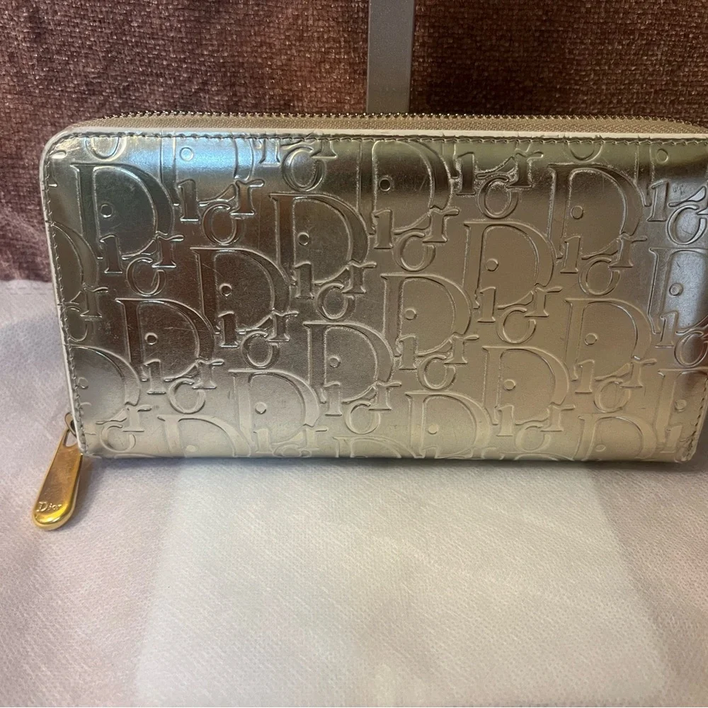 Dior Metallic Gold Women's Wallet